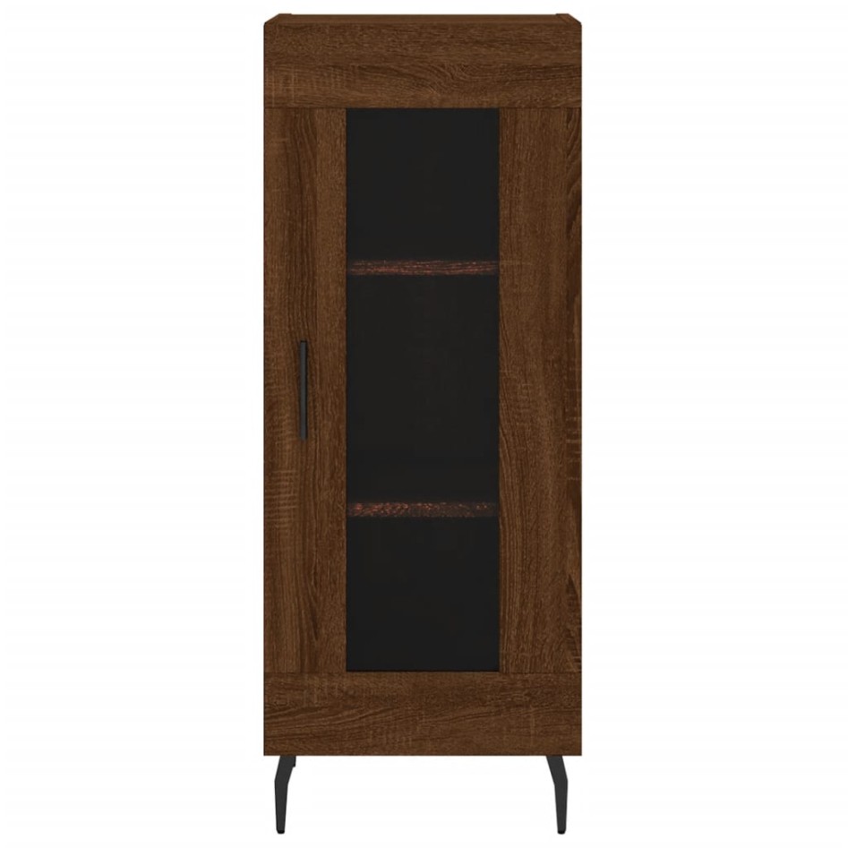 Aparador alto madera contrachapada roble marrón 34,5x34x180