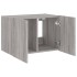 Mueble de TV de pared con luces LED gris Sonoma 60x35x41