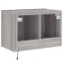 Mueble de TV de pared con luces LED gris Sonoma 60x35x41