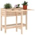 Jardinera con tapa plegable madera maciza de