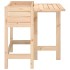 Jardinera con tapa plegable madera maciza de