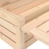 Jardinera con tapa plegable madera maciza de