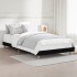 Estructura de cama madera de ingeniería negra 90x200