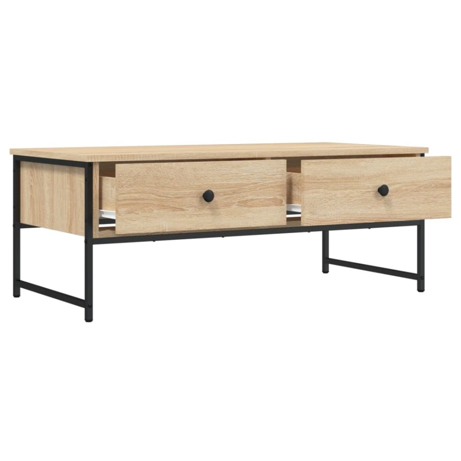 Mesa de centro madera de ingeniería roble Sonoma 101x49x39,5
