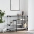 Mesa consola con estantes gris Sonoma 100x35x75