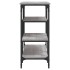 Mesa consola con estantes gris Sonoma 100x35x75