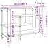 Mesa consola con estantes gris Sonoma 100x35x75