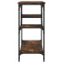 Mesa consola con estantes roble ahumado 100x35x75
