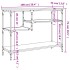 Mesa consola con estantes roble ahumado 100x35x75