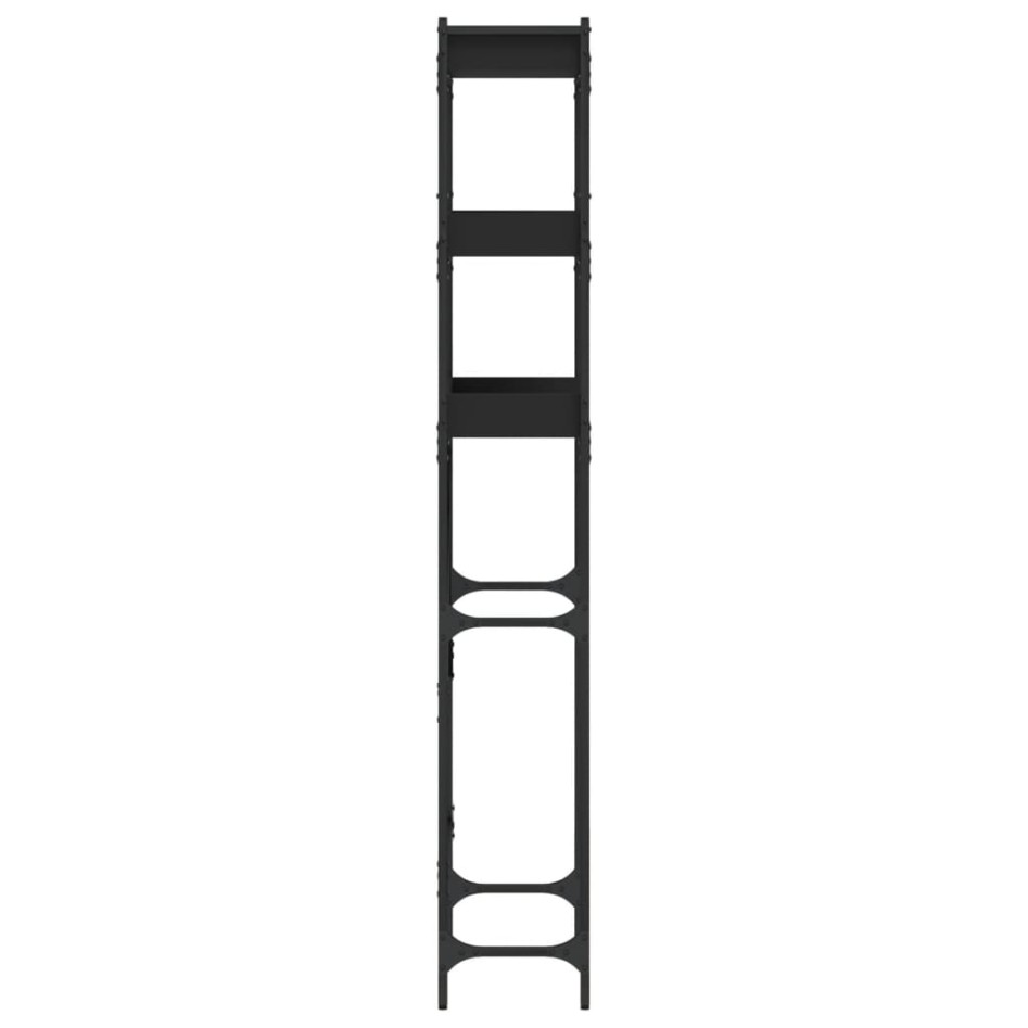 Estantería para lavadora madera ingeniería negra 67x25x163