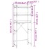 Estantería para lavadora madera ingeniería negra 67x25x163