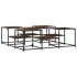Mesa de centro madera de ingeniería roble ahumado 121x121x40