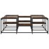 Mesa de centro madera de ingeniería roble ahumado 121x121x40