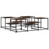 Mesa de centro madera de ingeniería roble ahumado 121x121x40