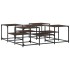 Mesa de centro madera de ingeniería roble marrón 121x121x40
