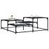 Mesa de centro madera de ingeniería negro 107x107x40