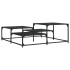 Mesa de centro madera de ingeniería negro 107x107x40