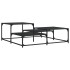 Mesa de centro madera de ingeniería negro 107x107x40