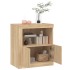 Aparador con luces LED roble Sonoma 60,5x37x67