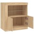 Aparador con luces LED roble Sonoma 60,5x37x67