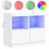 Aparador con luces LED blanco 81x37x67