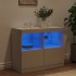 Aparador con luces LED blanco 81x37x67