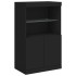 Aparador con luces LED negro 60,5x37x100