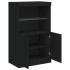 Aparador con luces LED negro 60,5x37x100