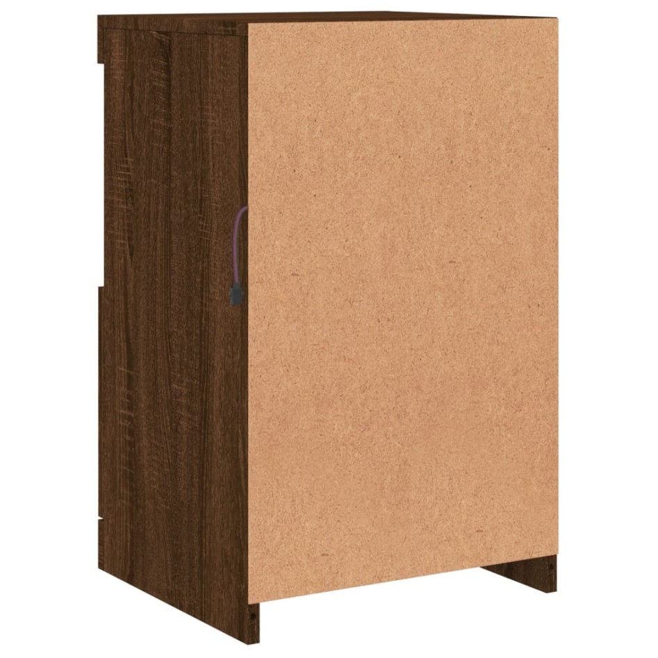 Aparador con luces LED roble marrón 41x37x67