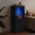 Aparador con luces LED negro 41x37x100