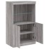 Aparador con luces LED gris Sonoma 60,5x37x100
