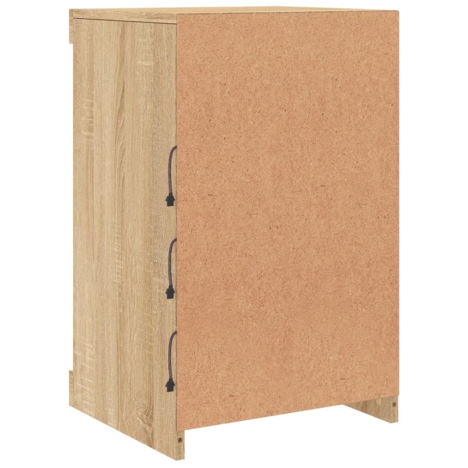 Aparador con luces LED roble Sonoma 41x37x67