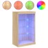 Aparador con luces LED roble Sonoma 60,5x37x100