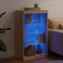 Aparador con luces LED roble Sonoma 60,5x37x100