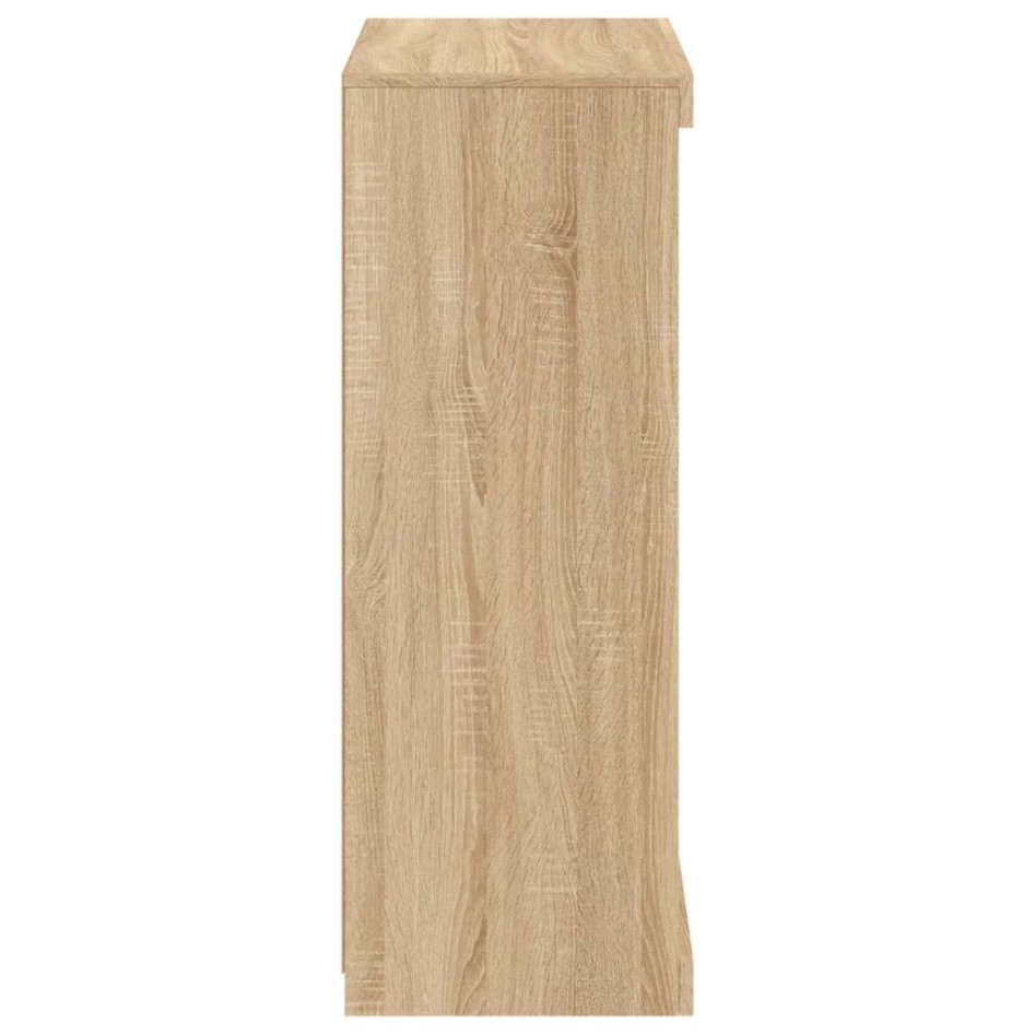 Aparador con luces LED roble Sonoma 60,5x37x100