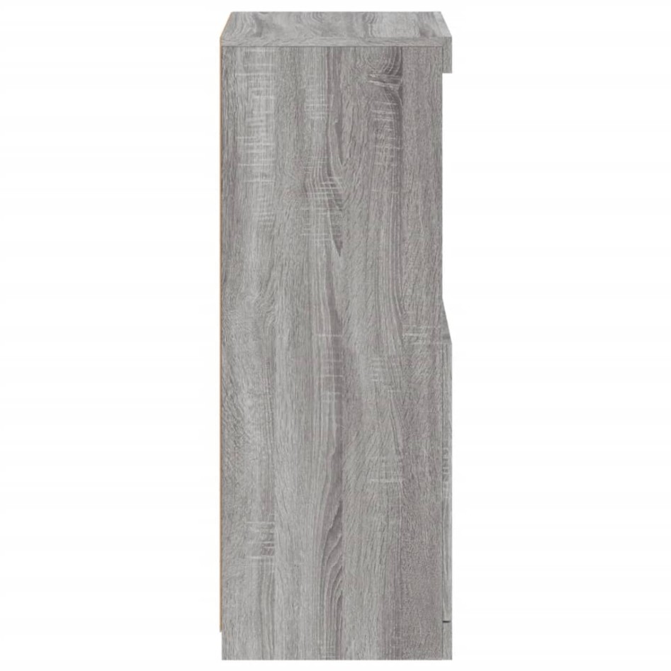 Aparador con luces LED gris Sonoma 41x37x100