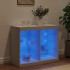 Aparador con luces LED blanco 81x37x67