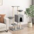 Rascador para gatos con postes de sisal gris claro 117