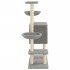 Rascador para gatos con postes de sisal gris claro 117