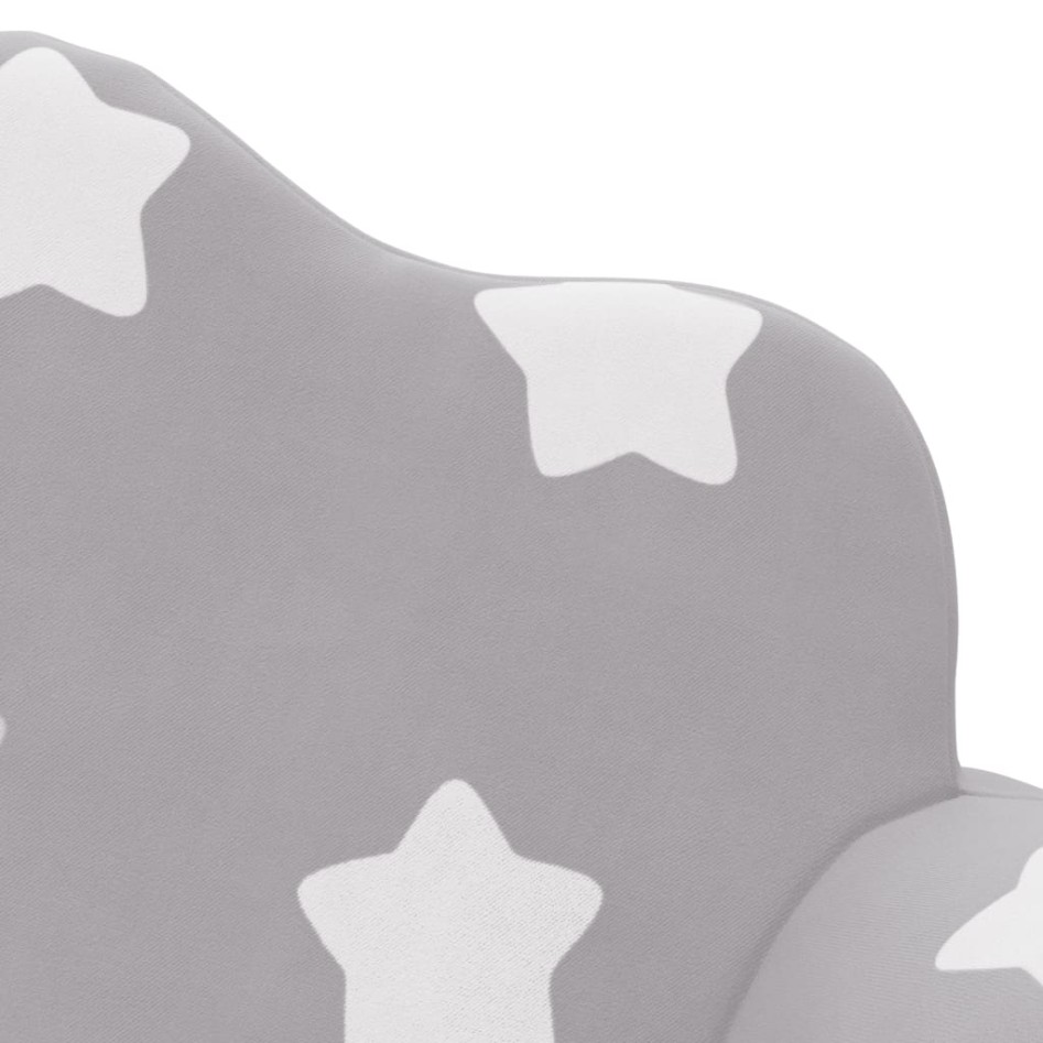 Sofá de niños de 2 plazas felpa suave gris claro con