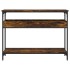 Mesa consola estante madera ingeniería roble humo 100x29x75