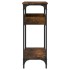 Mesa consola estante madera ingeniería roble humo 100x29x75