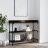 Mesa consola con estantes roble ahumado 100x30x80