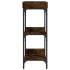 Mesa consola con estantes roble ahumado 100x30x80
