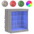 Aparador con luces LED gris Sonoma 60,5x37x67