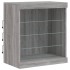 Aparador con luces LED gris Sonoma 60,5x37x67
