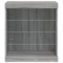 Aparador con luces LED gris Sonoma 60,5x37x67