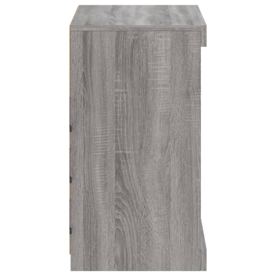 Aparador con luces LED gris Sonoma 60,5x37x67