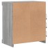 Aparador con luces LED gris Sonoma 60,5x37x67