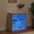 Aparador con luces LED blanco 60,5x37x67